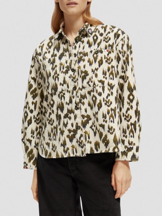 Scotch Soda Women Military Shirt ZXB6F47 Clothing Brushed Ikat Army Green ZXB6F47 SCOTCH SODA Ireland Show Your Wearing Taste Take a look at the latest Scotch and Soda jeans